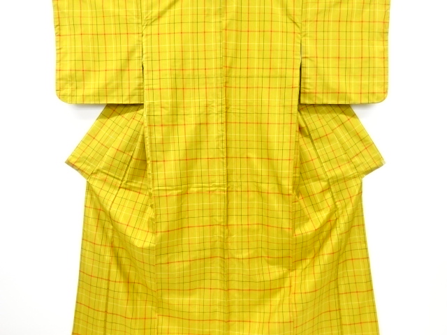 JAPANESE KIMONO / OSHIMA TSUMUGI / ENSEMBLE / WOVEN GRID